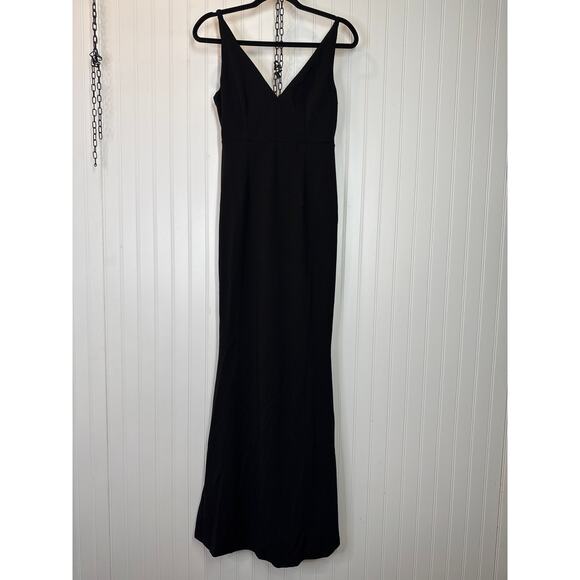 NWOT Lulus Melora Black Sleeveless Maxi Dress Wedding Holiday Banquet Size S - Picture 2 of 7